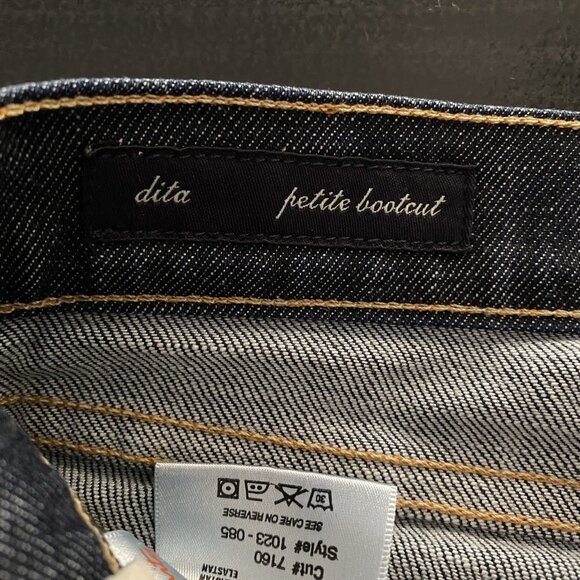 Citizens Of Humanity Jeans Womens 27x28 Dita Petite Bootcut Low Rise Dark Wash - Picture 7 of 16